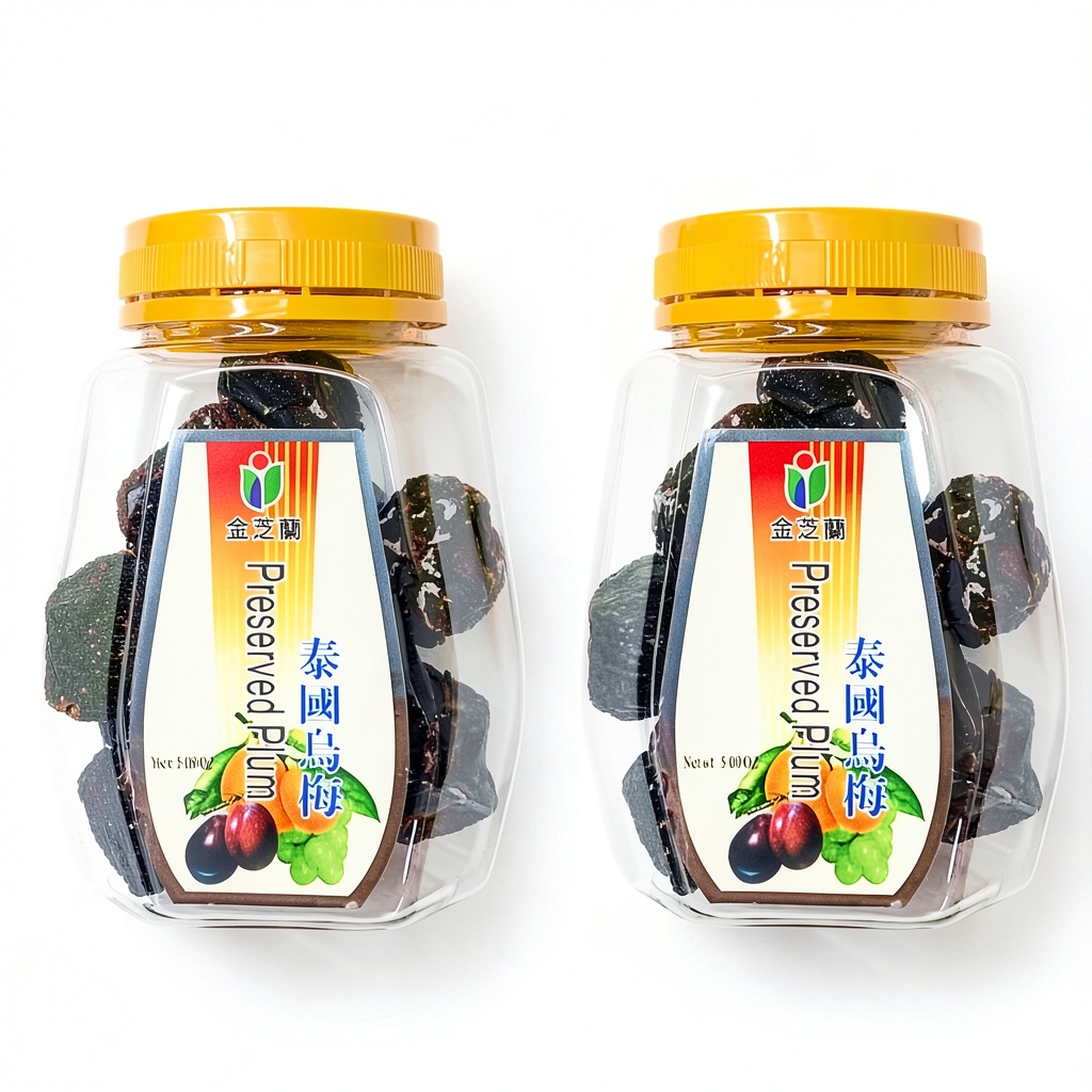 Installing Tasty Snacks Preserved Plums Authentic Thai Dual Pack on a kitchen counter