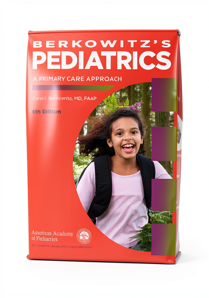 Pediatrics medical reference book open on a Kindle device