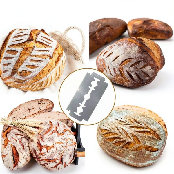Bread Lame Blades 50 PCS Refill Pretwad Stainless Steel Scoring Blades-4