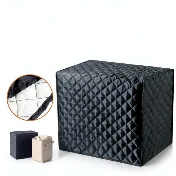 Bread Maker Cover EKDJKK Cotton Quilted Dust Guard Black 17x11x15in-2