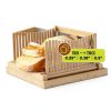 Bamboo Bread Slicer by LHU - 12" Adjustable Guide with Knife & Bag-5